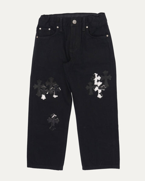 初売りセール価格 Chrome Hearts kids キッズ パッチ デニム 初売りセール価格 Chrome Hearts kids キッズ パッチ デニム