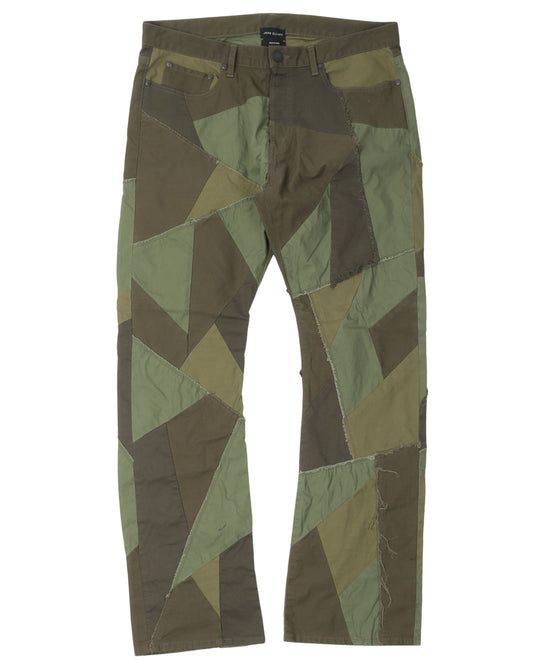 Patchwork Caribou Bootcut Pants