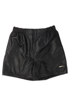Lamb Leather Cross Patch Shorts