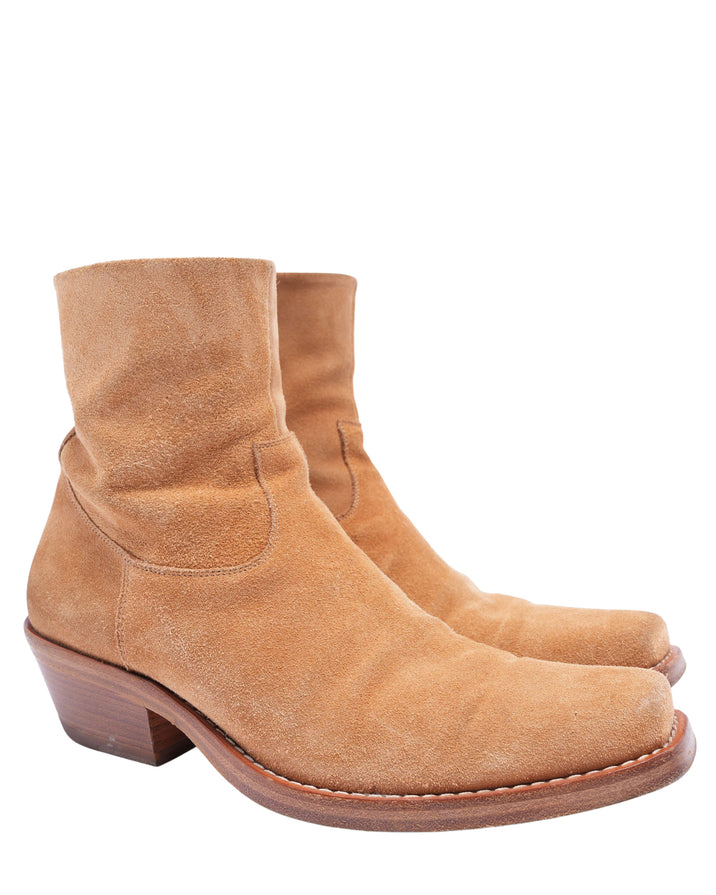 Suede Western Boots