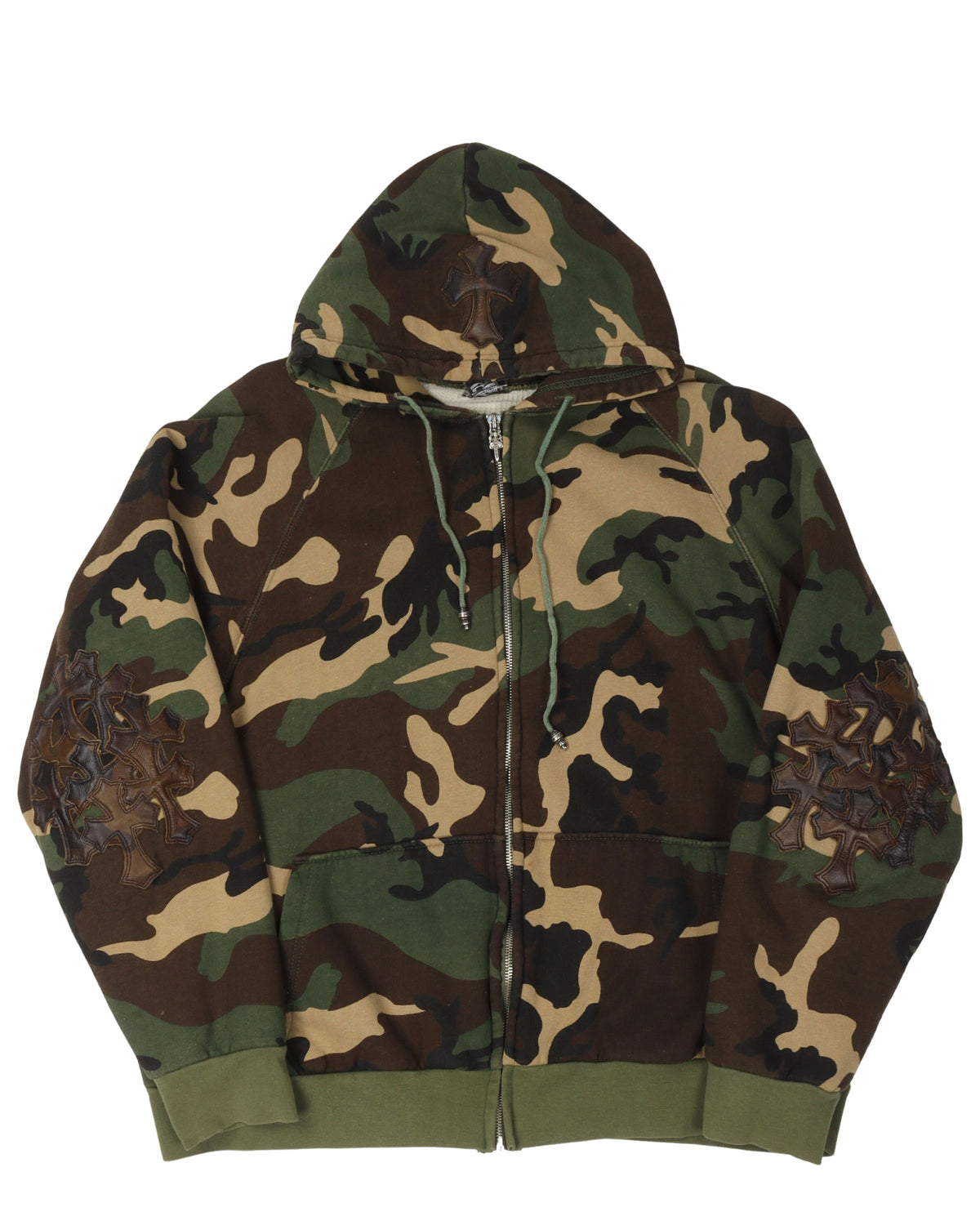 Camouflage Cross Patch Thermal Hoodie