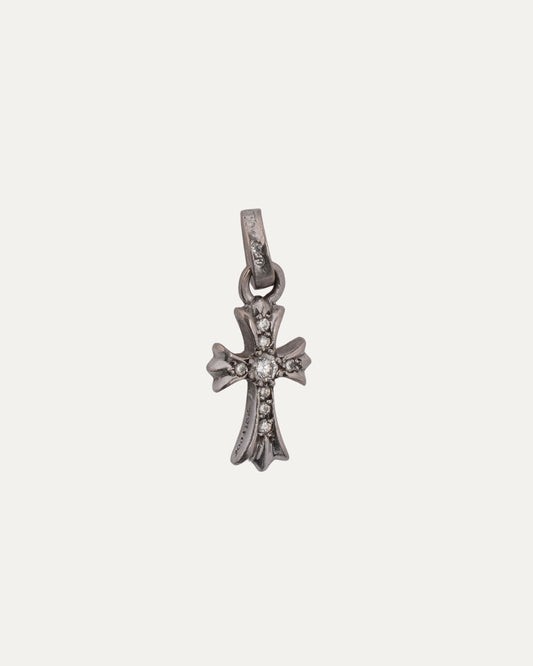 18k White Gold Diamond Baby Fat Pendant