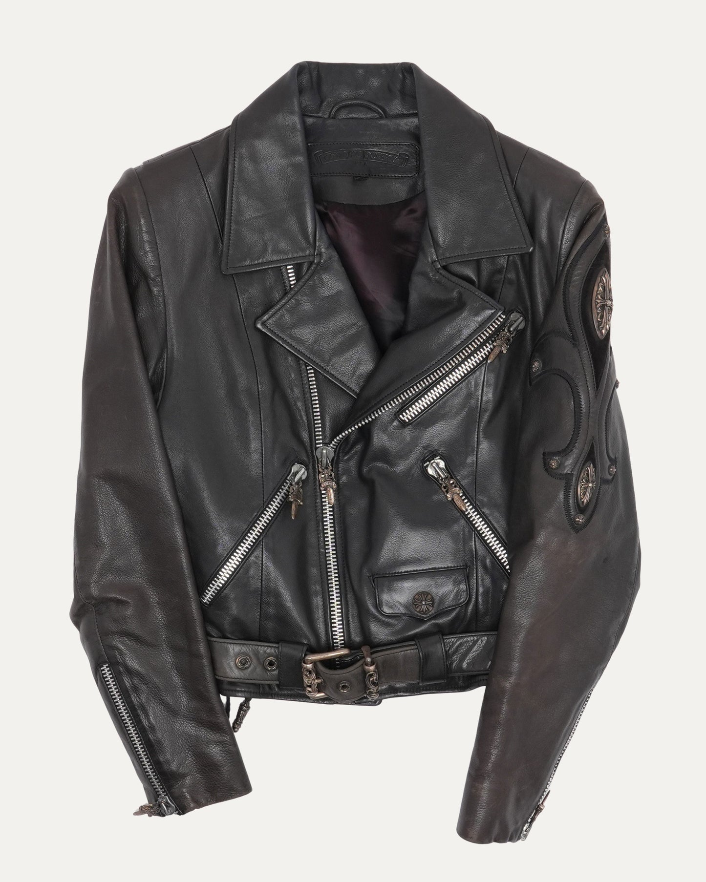 Fleur Leather Double Rider Jacket