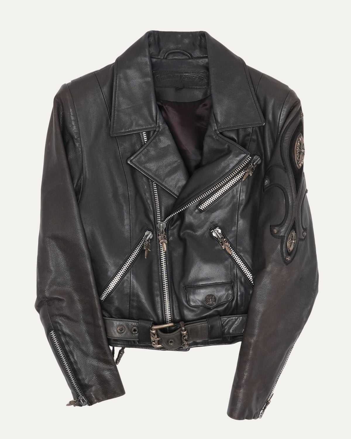 Fleur Leather Double Rider Jacket