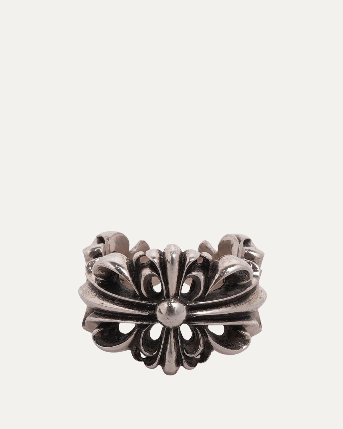 Double Floral Cross Ring