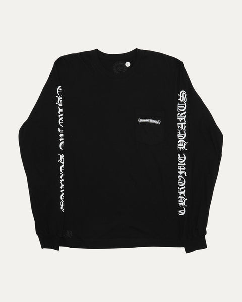 Chrome Hearts 長袖シャツ Chrome Hearts Scroll Logo Long Sleeve Pocket T-Shirt – Justin Reed