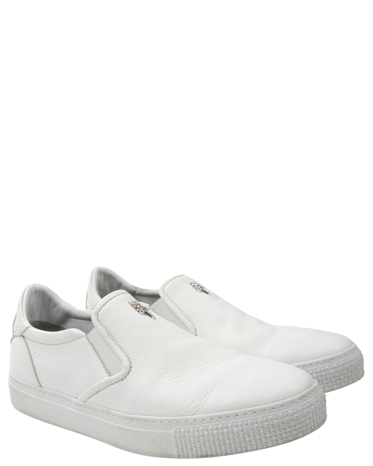 Dagger Embellished Slip-On Leather Sneaker