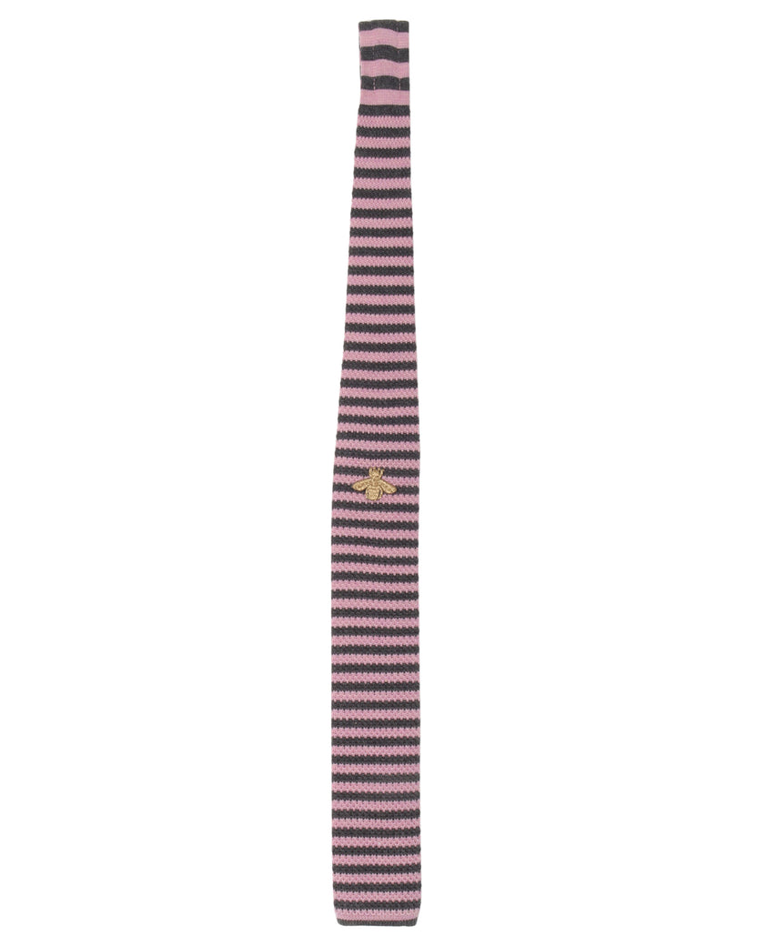 Embroidered Wool Tie