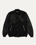 Cross Patch Cashmere Varsity Jacket