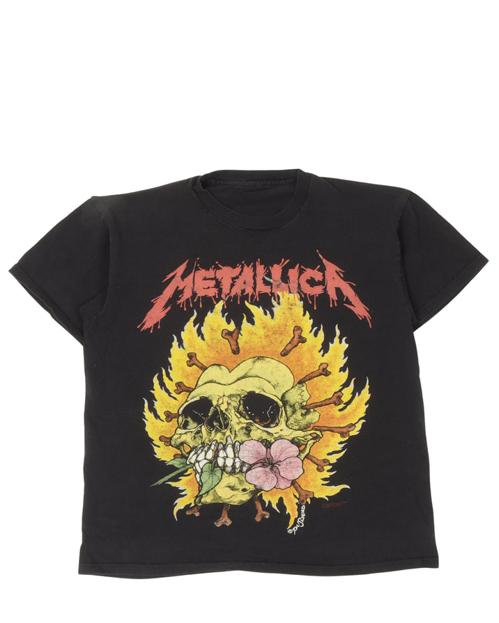 Metallica Pushead Skull Flower T-Shirt