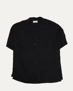 Tonal Animal Print Silk Blend Short Sleeve Shirt