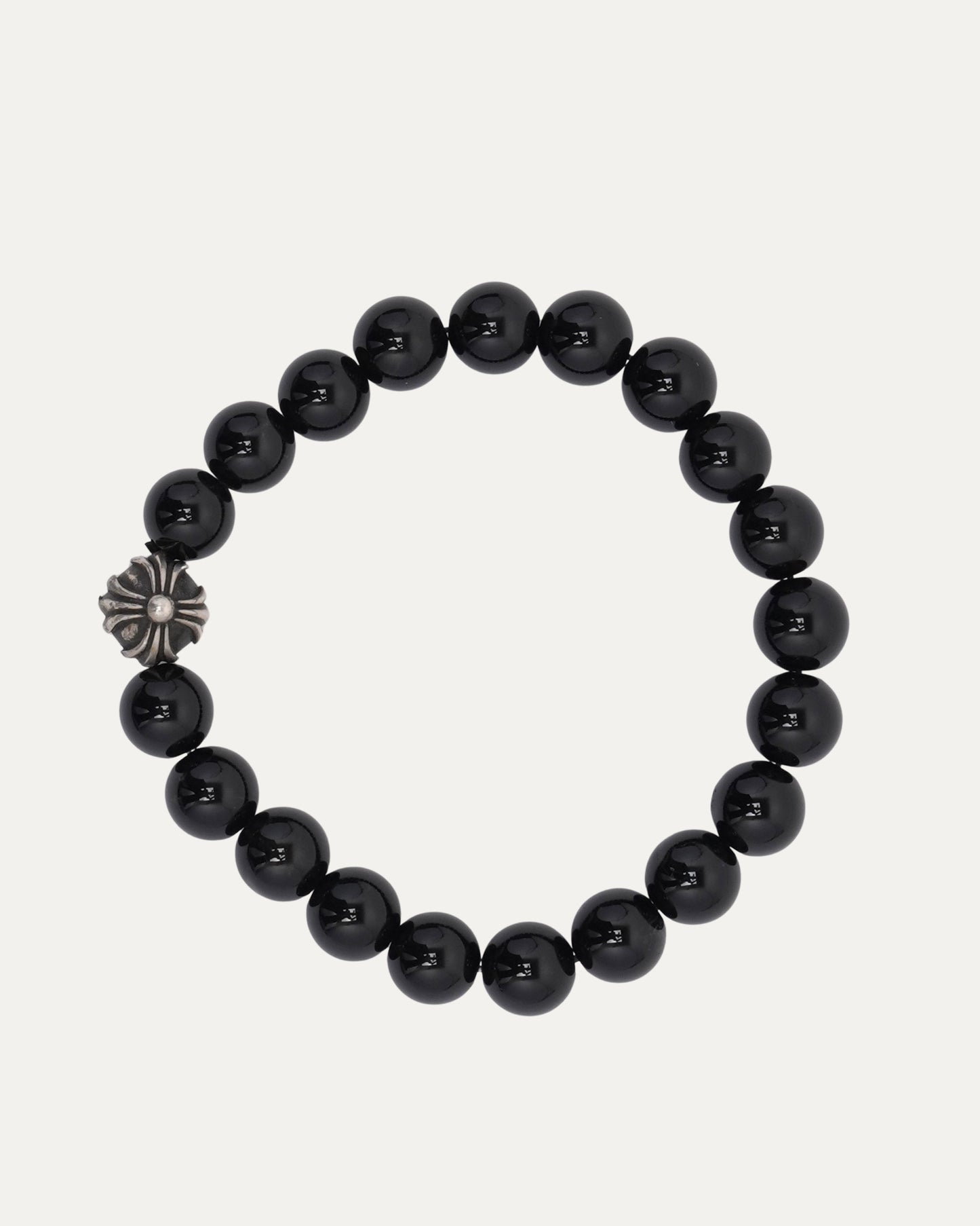 8mm Onyx Plus Ball Bead Bracelet