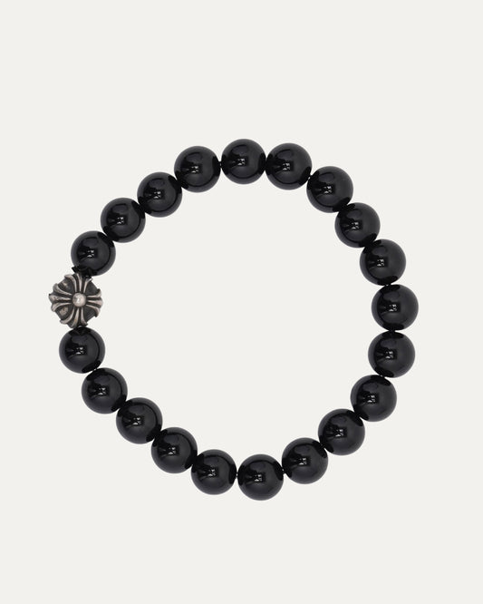 8mm Onyx Plus Ball Bead Bracelet