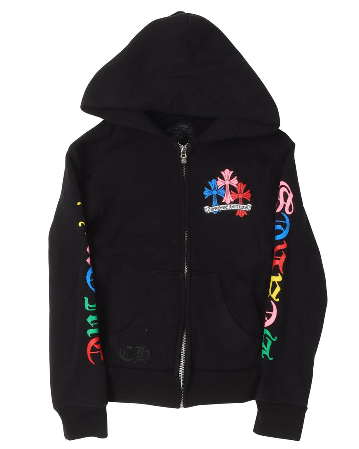 Children's Multicolor Cross Zip Up Hoodie