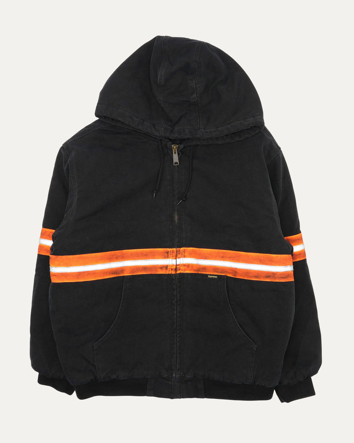 Reflective Stripe Hooded Work Jacket