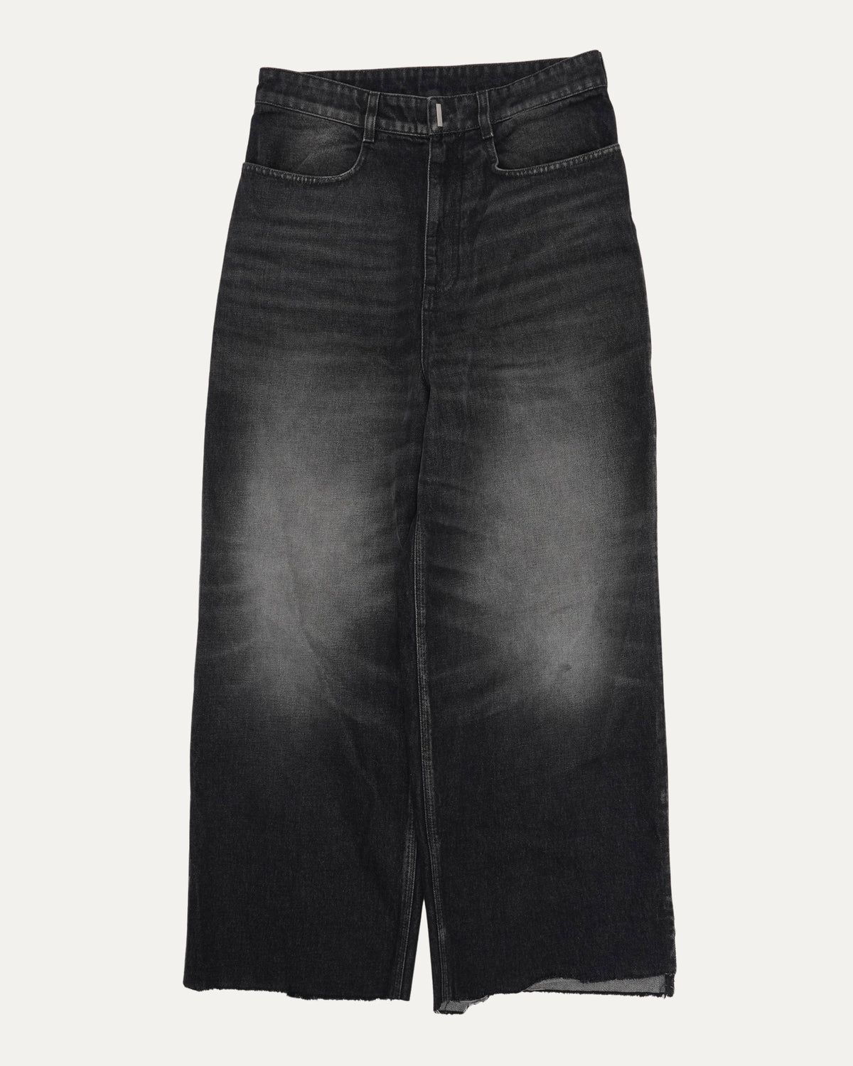 Raw Hem Baggy Jeans