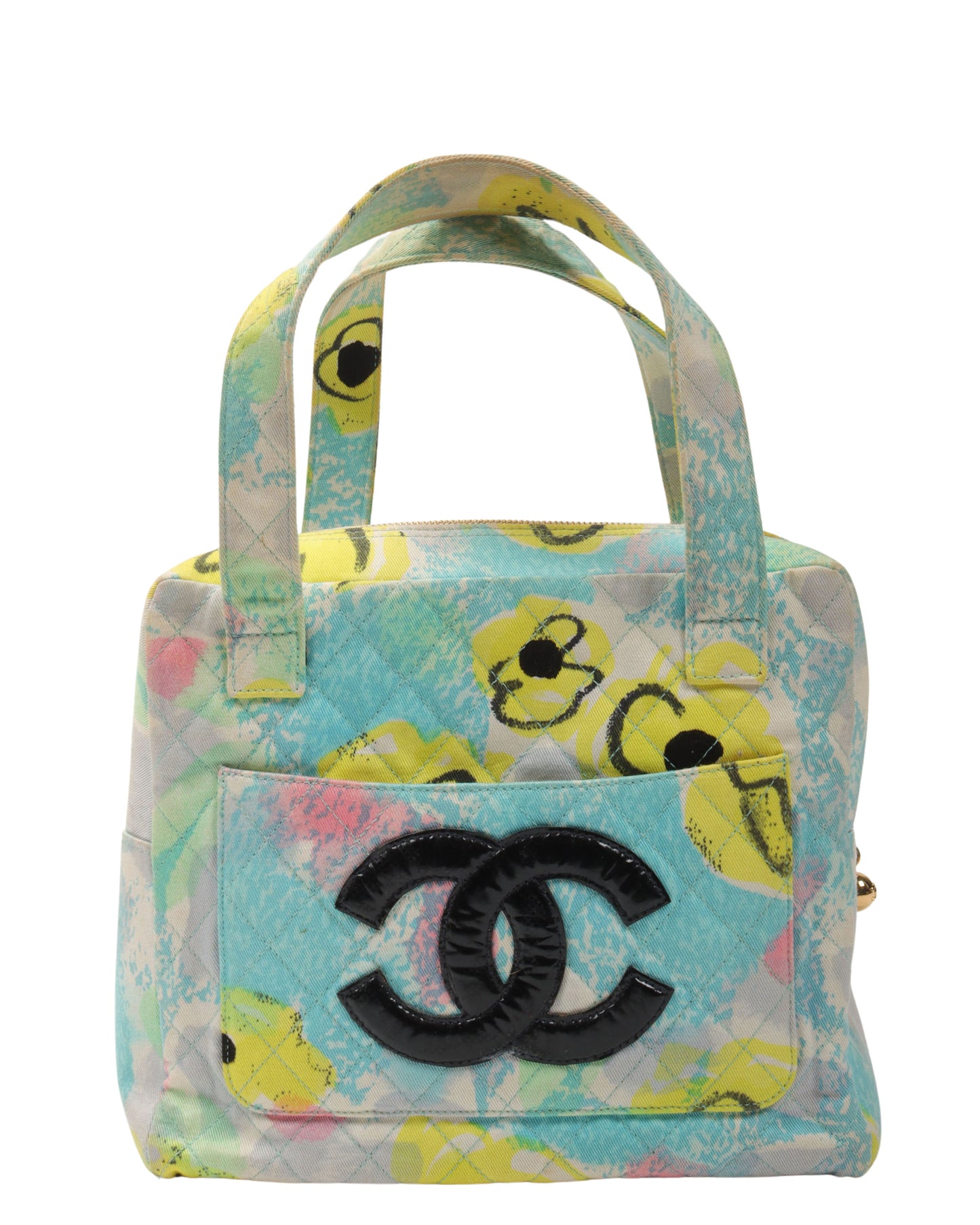 Canvas and Patent Leather CC Mini Tote