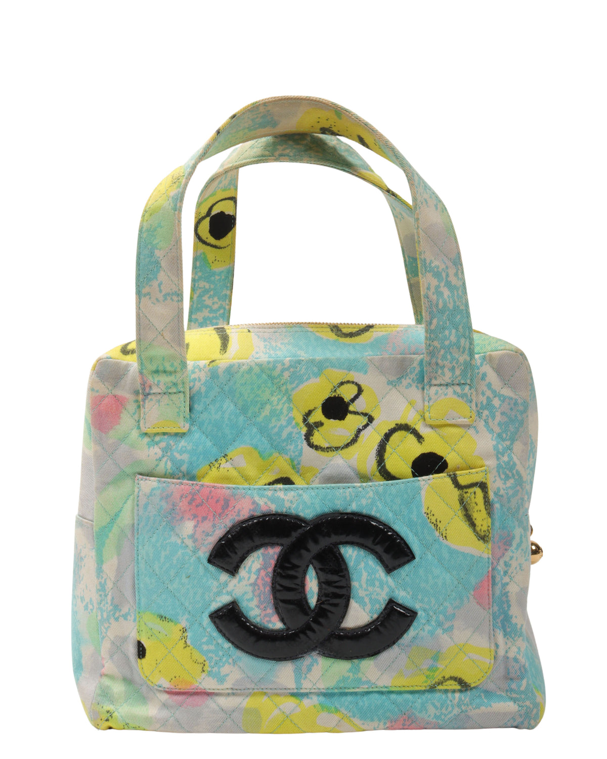 Canvas and Patent Leather CC Mini Tote