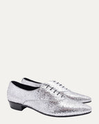 Silver Glitter Oxford Derbys