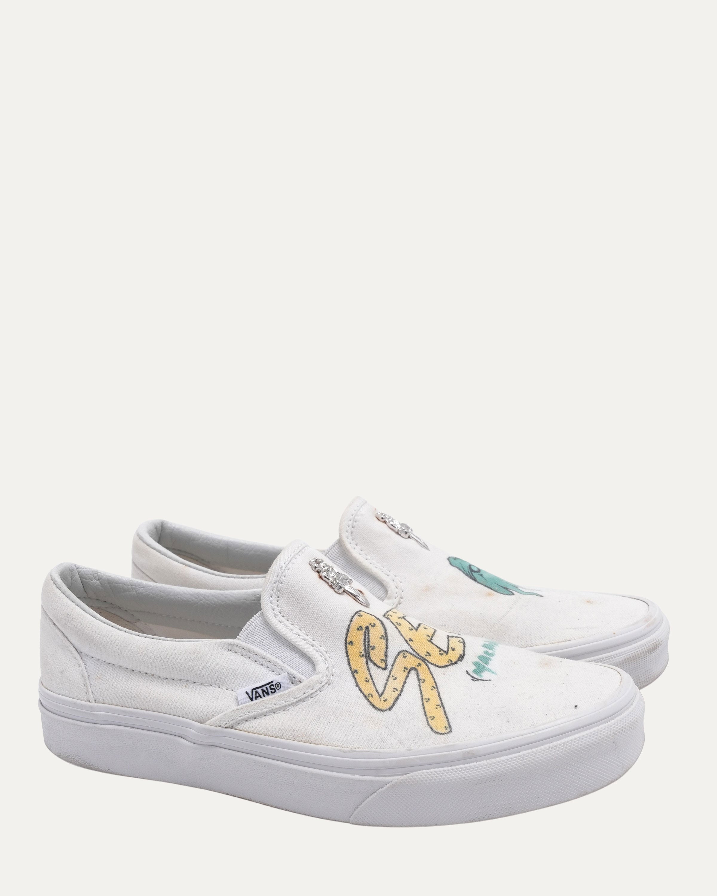 スモーキーハート Chrome Hearts Matty Boy Hand-Painted 'Sex Machine' Vans Slip-On