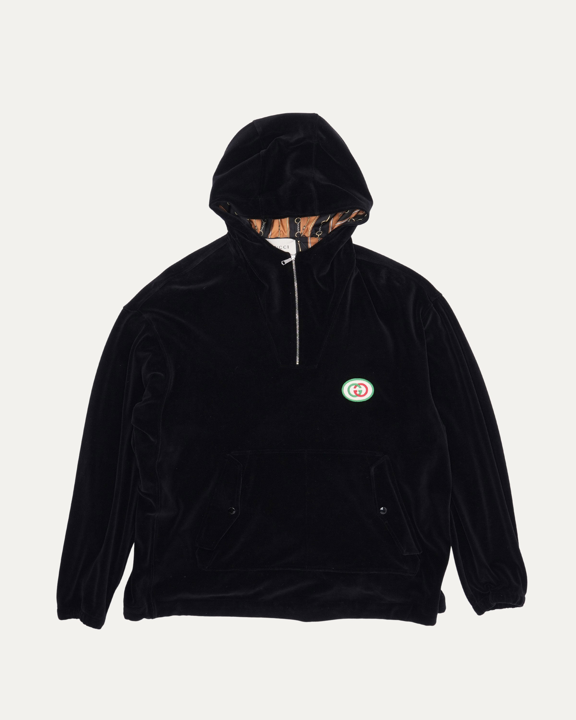 Gucci Velour Quarter Zip Hoodie – Justin Reed