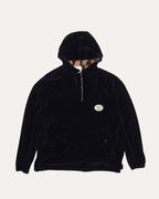 Velour Quarter Zip Hoodie