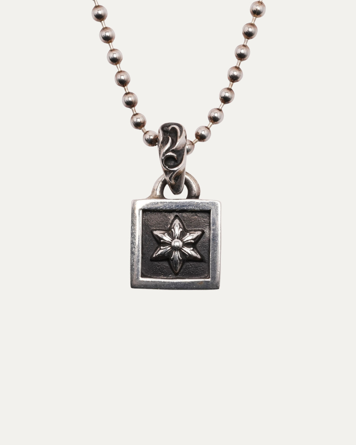 Framed Star Pendant on Ball Chain