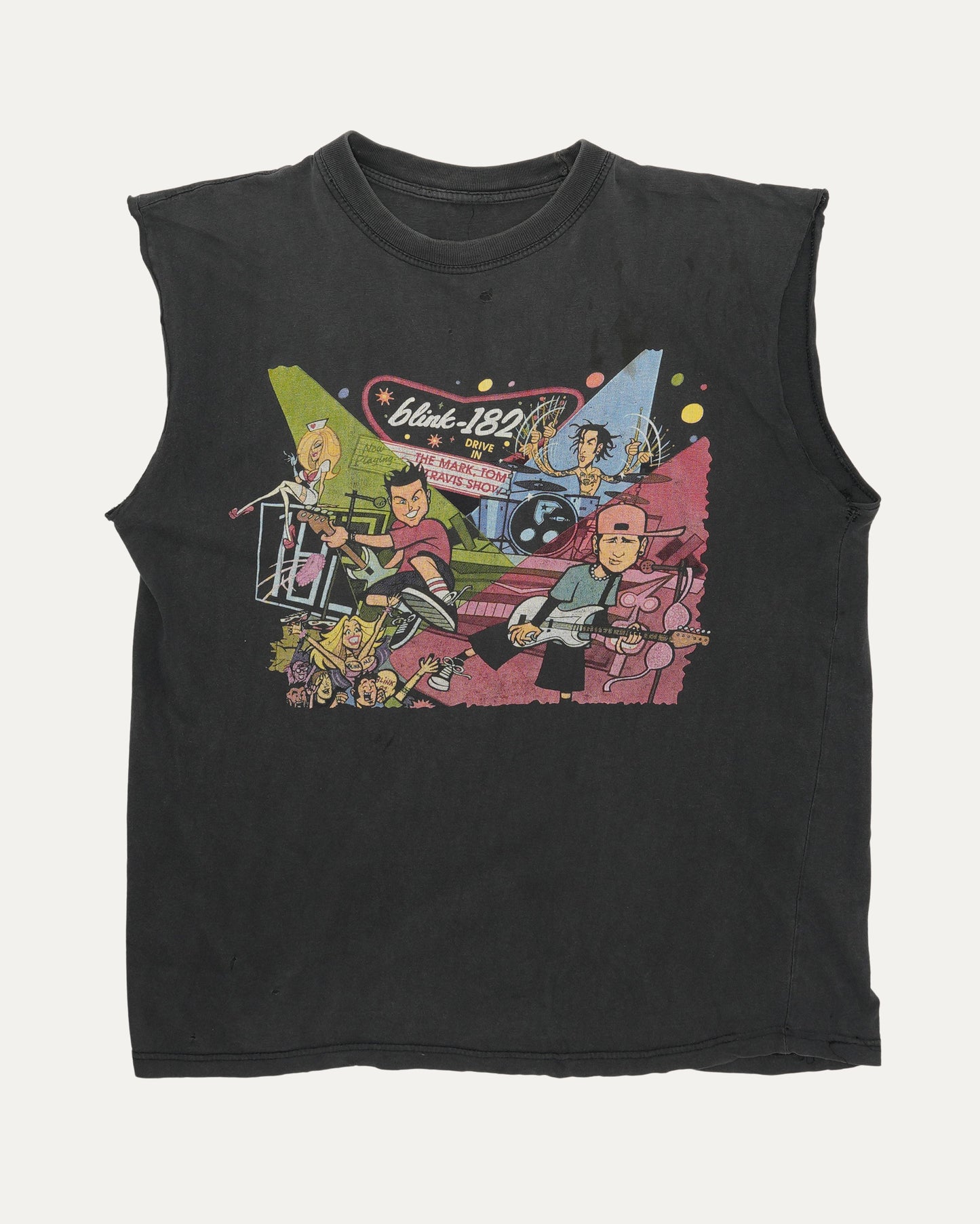 Blink 182 The Mark, Tom, and Travis Show 2000 Cut Off Tank Top