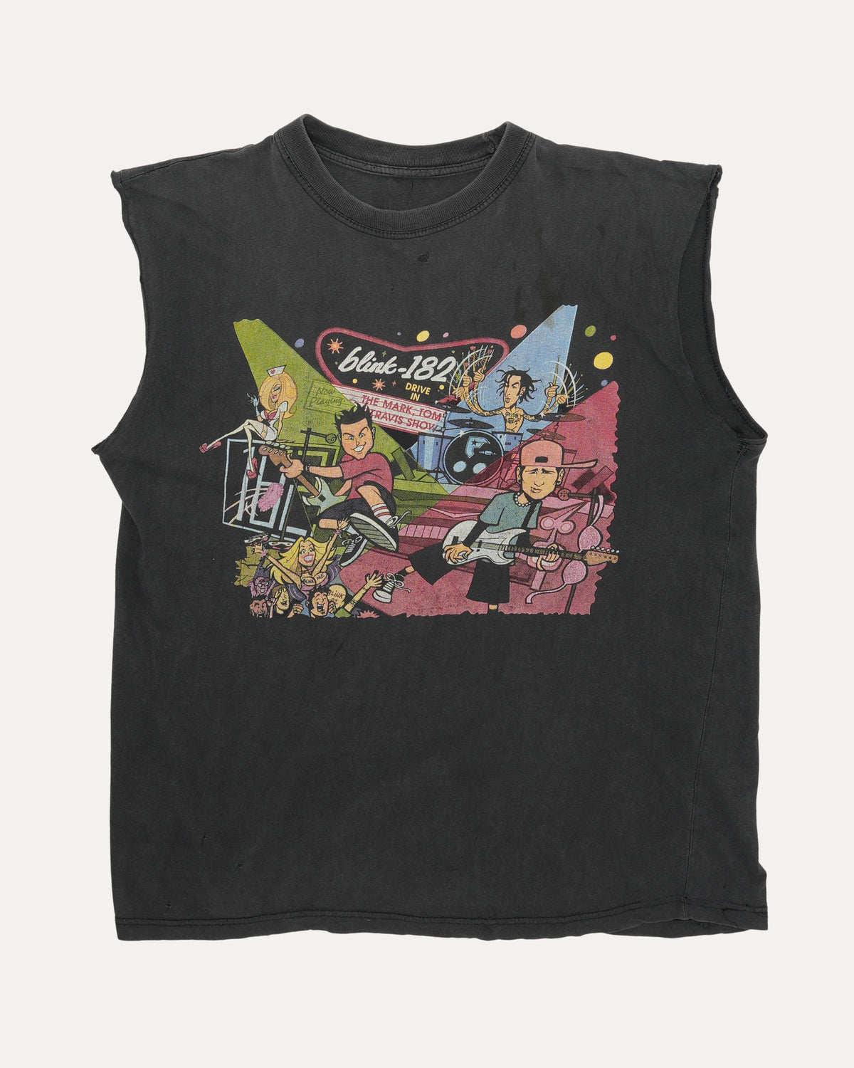 Blink 182 The Mark, Tom, and Travis Show 2000 Cut Off Tank Top