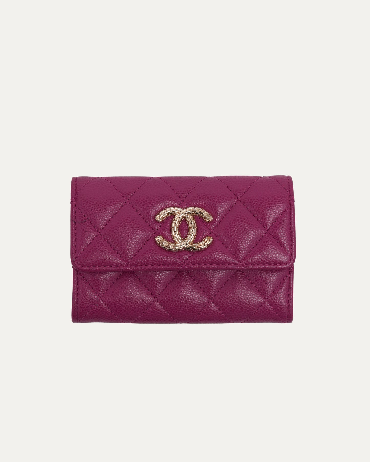Quilted Caviar Flap Wallet