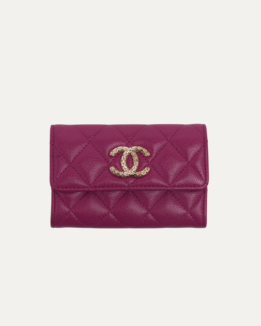 Quilted Caviar Flap Wallet
