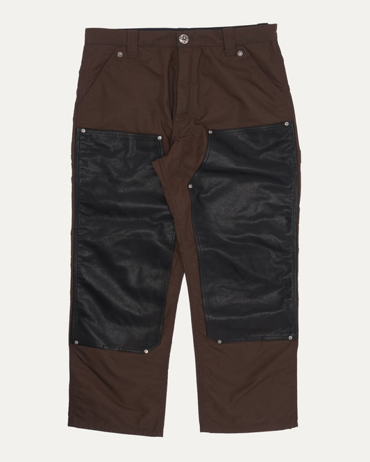 Nylon and Leather Double Knee Pants
