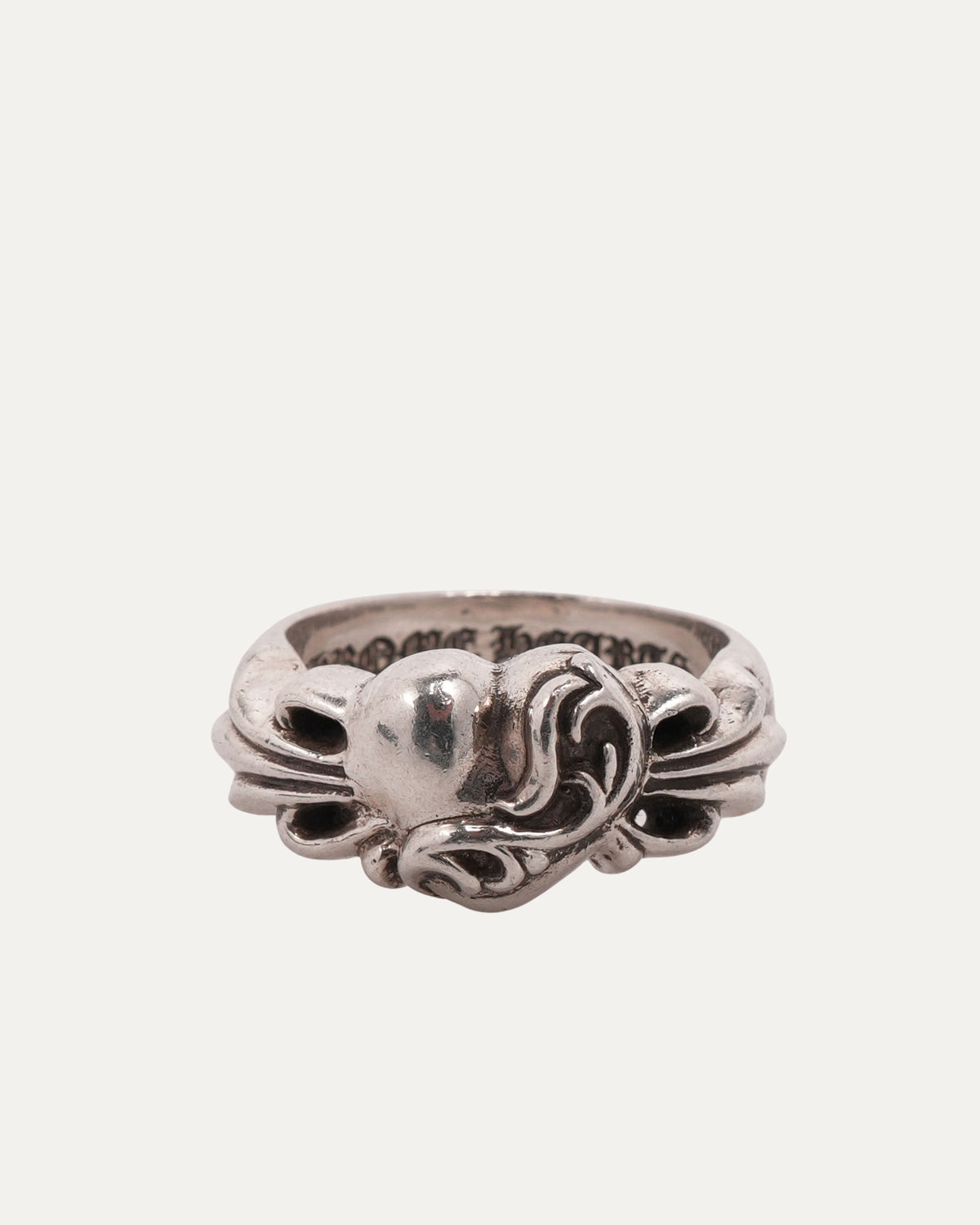 Heart Floral Cross Ring