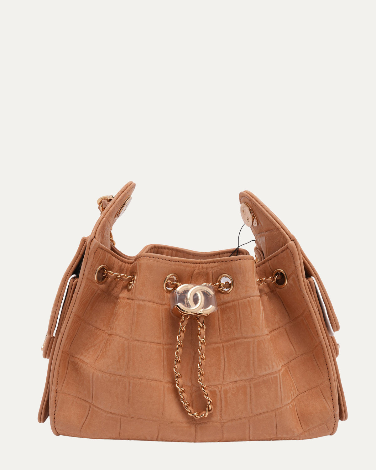 Crocodile Embossed Suede Mini 25 Hobo Bag