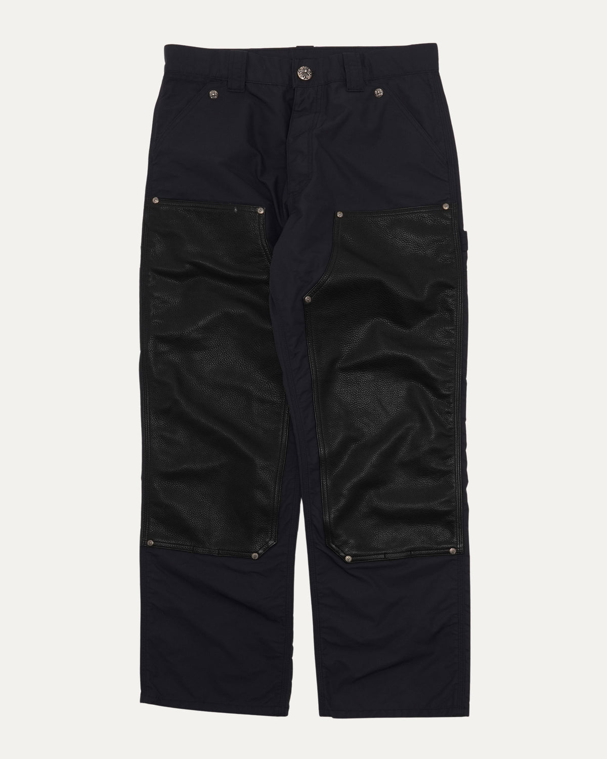 Nylon and Leather Double Knee Pants
