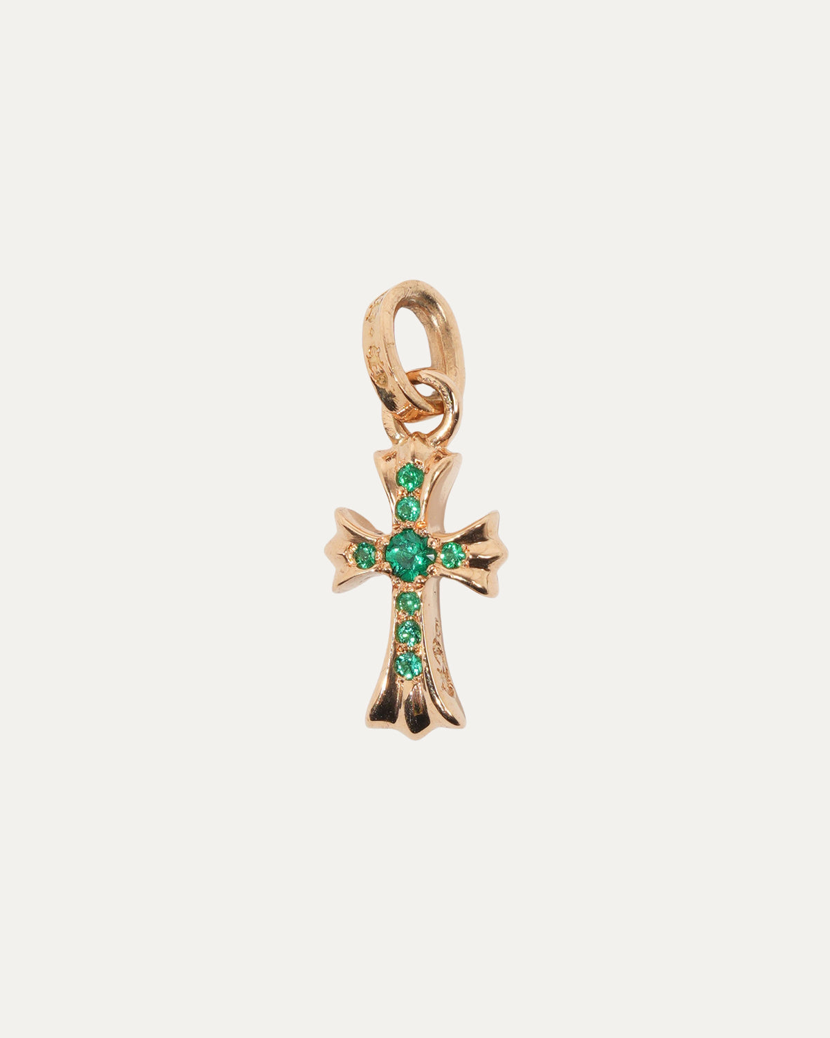 22k Gold and Emerald Baby Fat Pendant