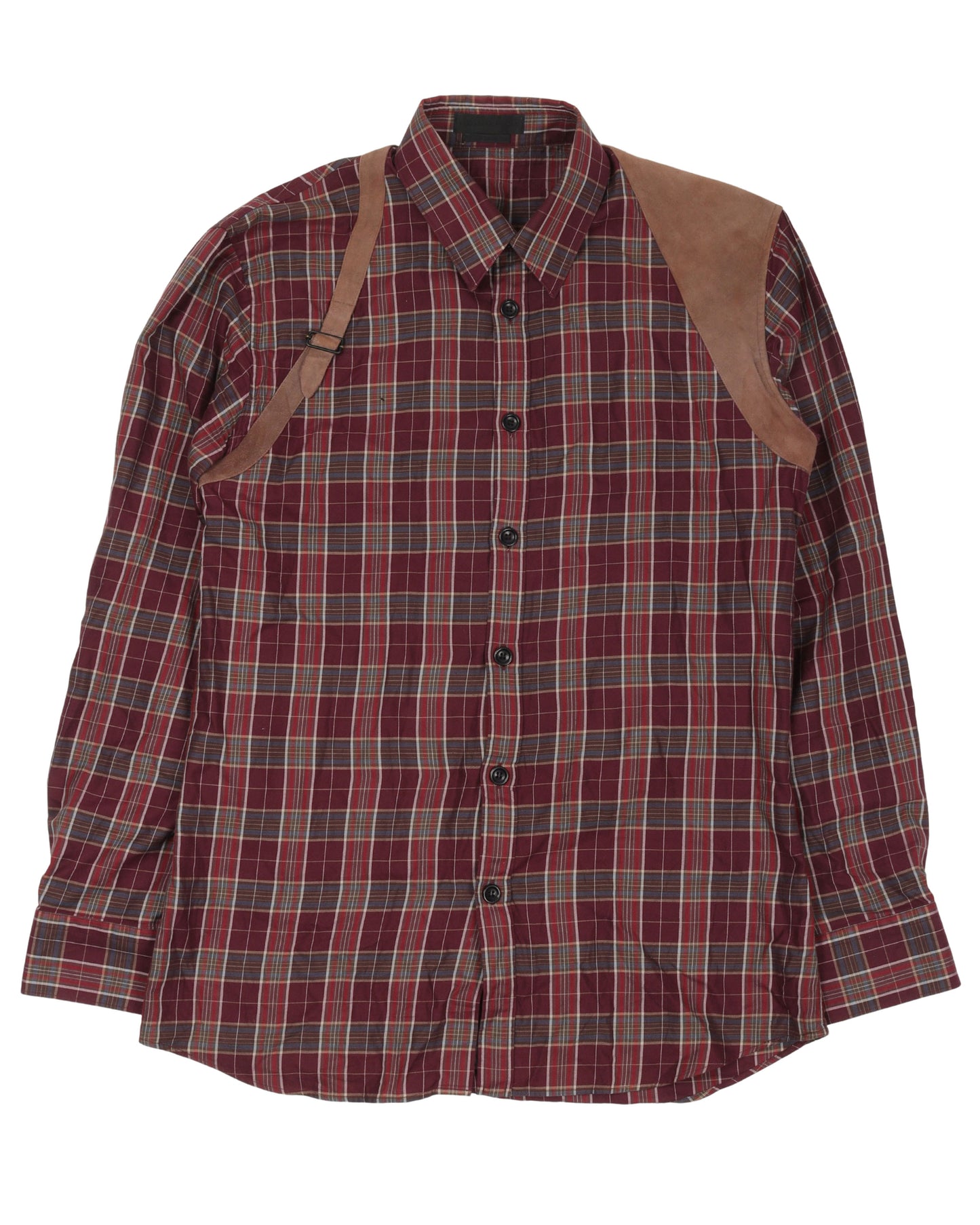 Gun Holster Plaid Button Up Shirt