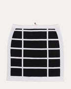 Paneled Knit Mini Skirt