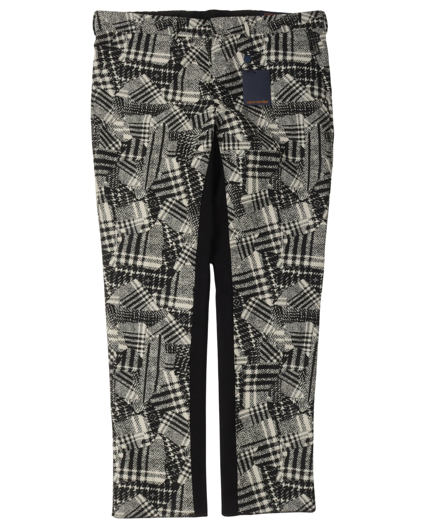 Monogram Wool Blend Plaid Pants