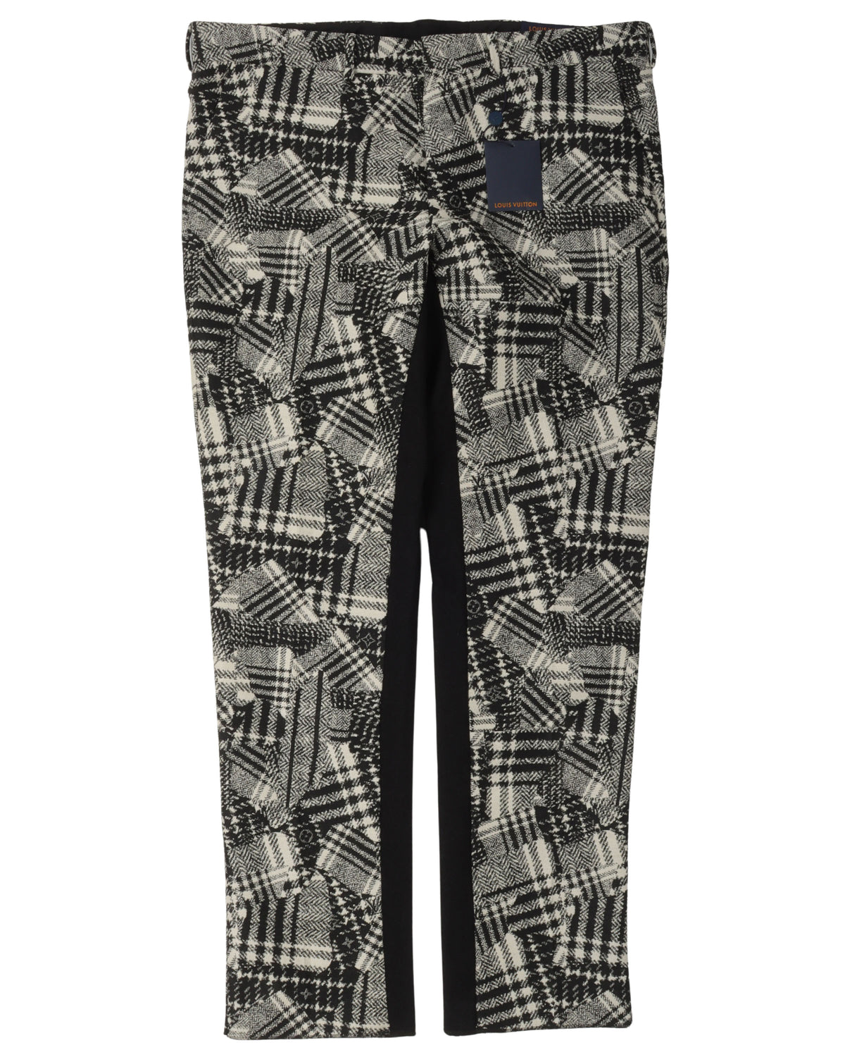 Monogram Wool Blend Plaid Pants