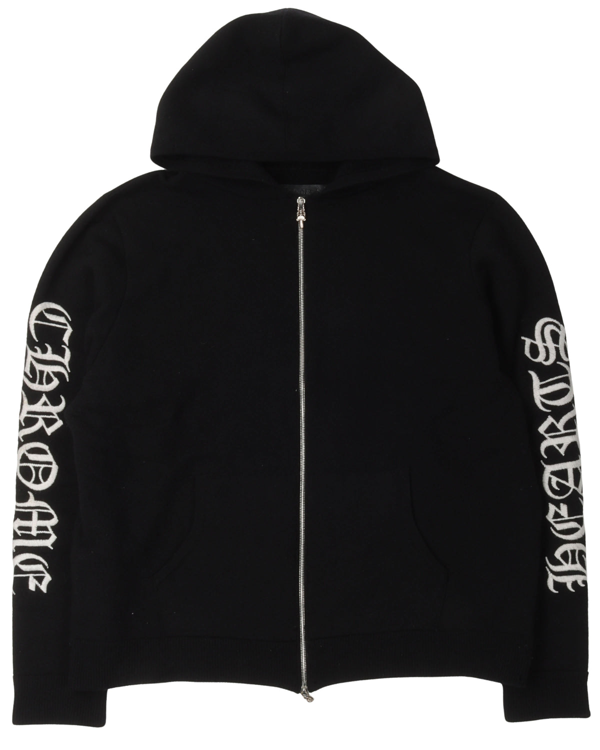 Cashmere Sleeve Logo Zip Up Hoodie