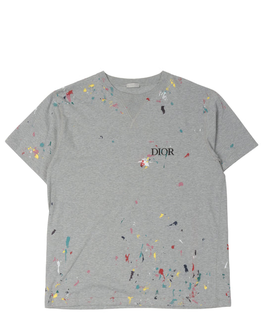 Embroidered Paint Splatter T-Shirt