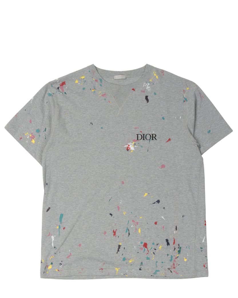 Embroidered Paint Splatter T-Shirt