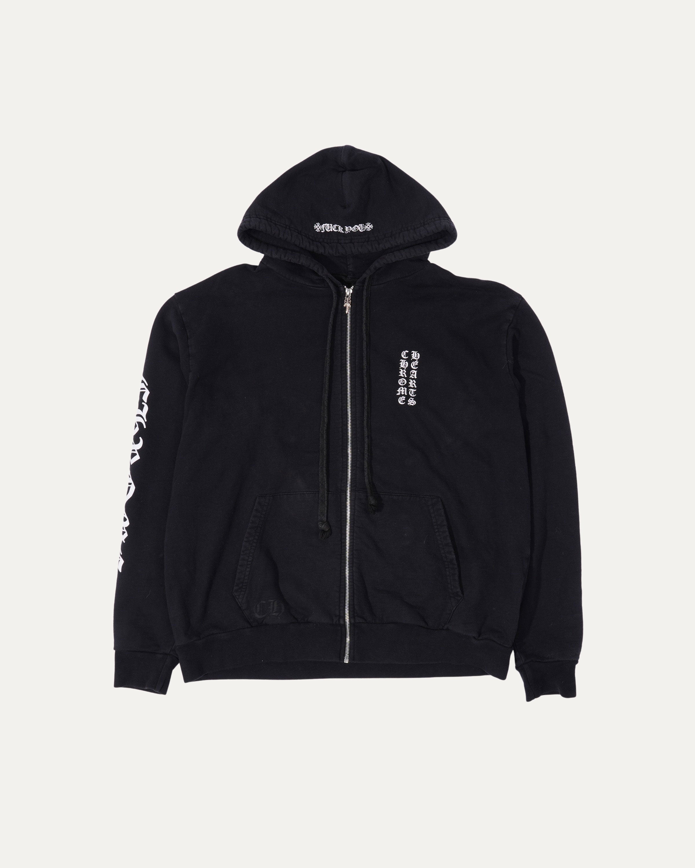 Vertical Logo Zip Up Hoodie