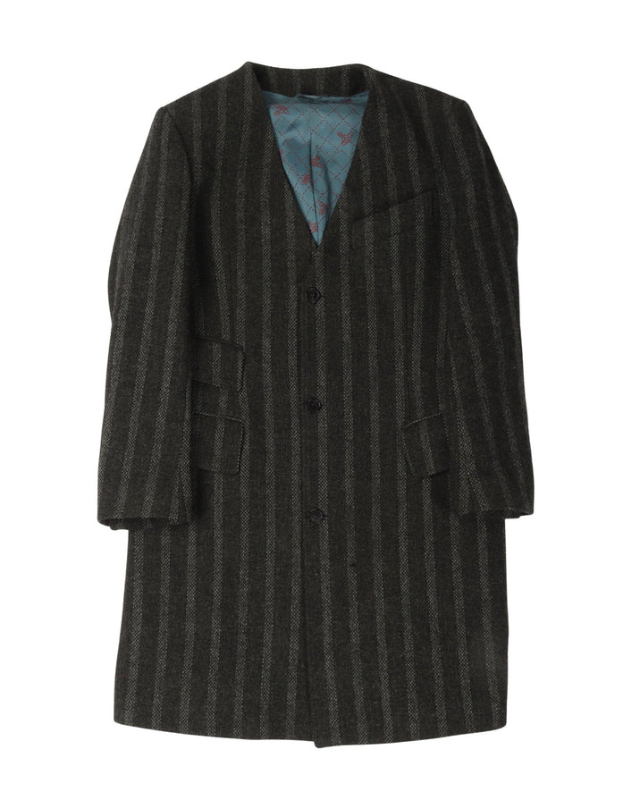 Striped Wool Coat