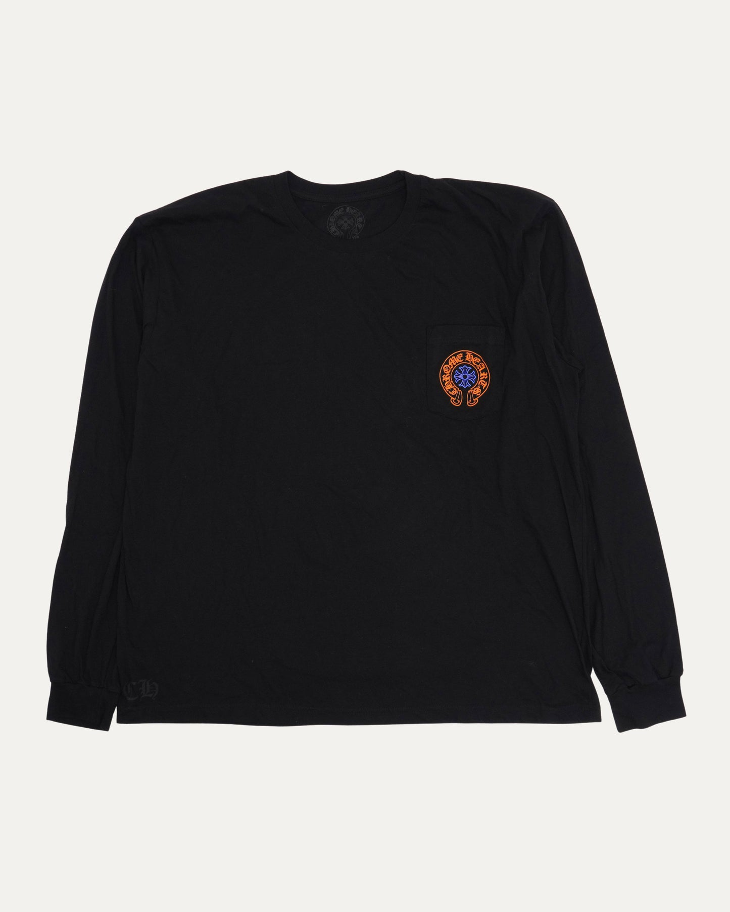 Staff Horseshoe Logo Long Sleeve Pocket T-Shirt