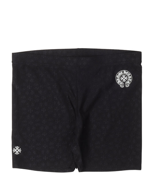Horseshoe Logo Monogram Biker Shorts