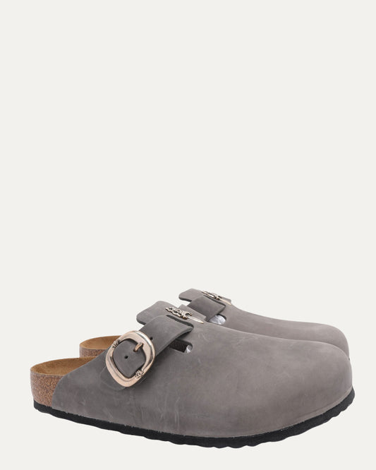 Dagger Embellished Birkenstock Boston Oiled Leather Mule