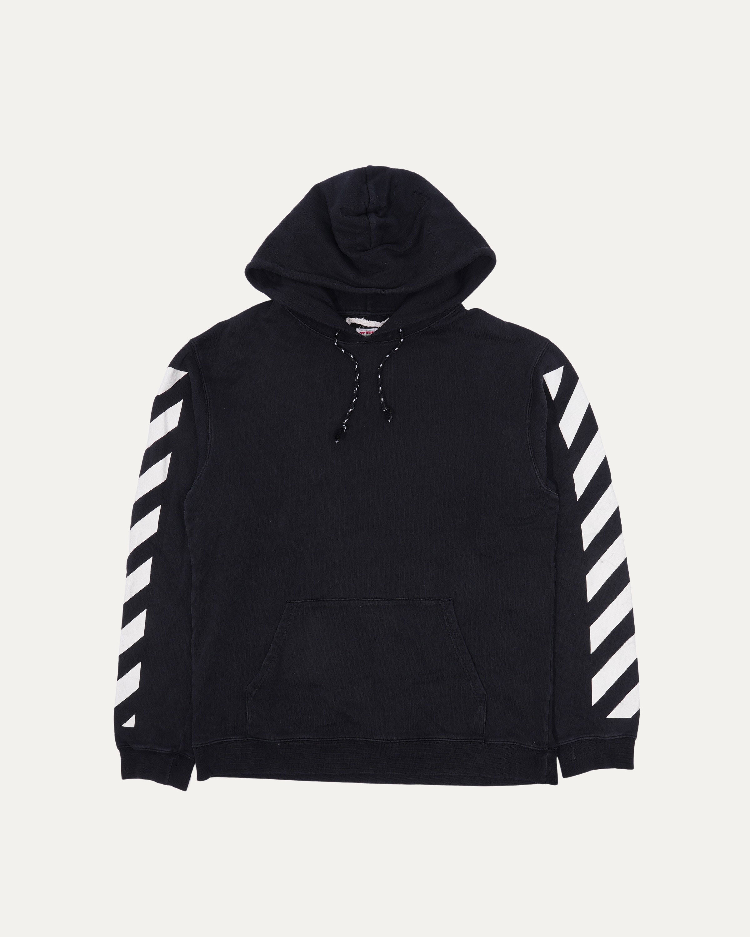 Diag-Stripe Print Hoodie