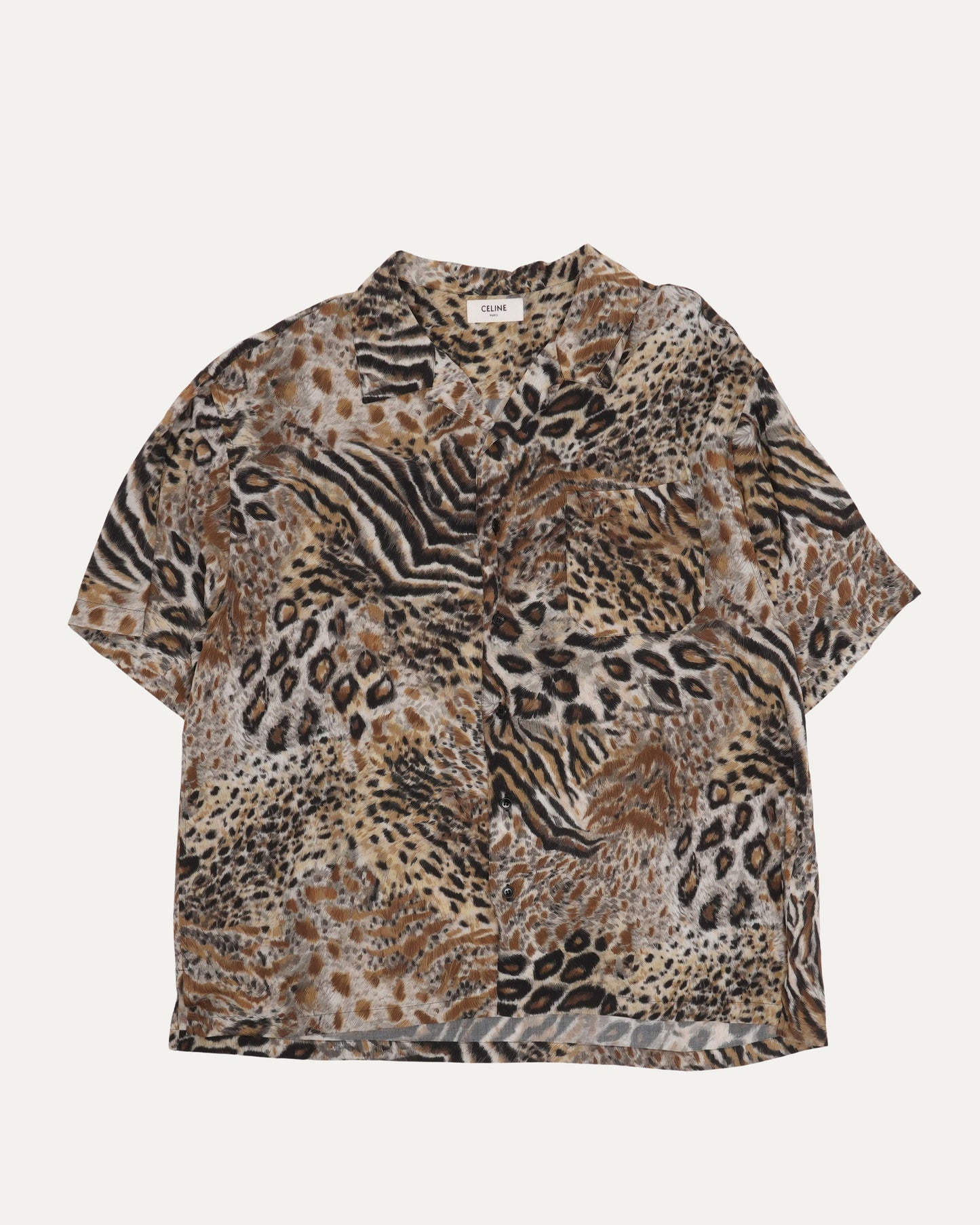 Animal Print Short Sleeve Shirt